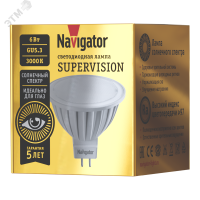 Лампа светодиодная 6вт NLL-MR16-6-230-3K-GU5.3-FR-SV Navigator Group 80551 25064