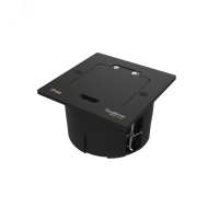 MultiDesk Лючок на 2 модуля IP44 с монтажной коробкой для стены, фальшпола, стола ЧЁРНЫЙ матовый, тип MDK20 Systeme Electric MDK20102MBA