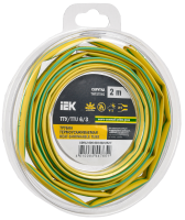Трубка термоусадочная ТТУ нг-LS 6/3 желто-зеленая (2м/упак) IEK UDR12-006-003-002-K52-T
