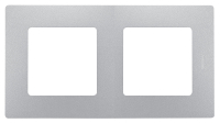 ETIKA Рамка 2 поста алюминий Legrand/Daccord 672552
