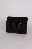 Розетка двухместная с защитными шторками ELBI Jazz 508-014800-918