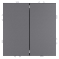 Выключатель 2-клавишный (механизм) СЗК Stekker Эмили 250В 10АRSW10-5104-10ZK платиново-серый soft touch 50239