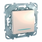 Выключатель одноклавишный, с индикацией, в рамку, схема 1 Schneider Electric MGU5.201.25NZD