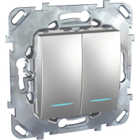 Переключатель двухклавишный с подсветкой Schneider Electric Unica MGU5.0303.30NZD