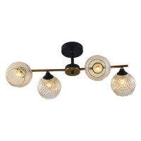 Люстра на штанге Seven Fires Dusan SF3348/4C-GDB-BK-AM