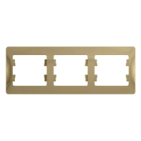 GLOSSA Рамка горизонтальная 3 поста титан Systeme Electric GSL000403