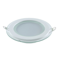 Светильник светодиодный ДВО 12 Вт 990 лм 4000К AC 220В IP20 круг D160х36мм монт d118мм Алюминий с декоративным стеклом Glass Gauss GAUSS 947111212