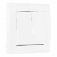 Выключатель двухклавишный Arte Milano SET06-1-30-2 white