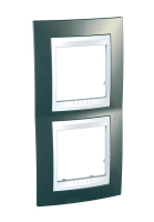 Рамка 2-постовая вертикальная Schneider Electric Unica Хамелеон MGU6.004V.824