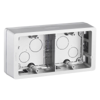 Коробка накладного монтажа 2-постовая Legrand Celiane титановая 080245