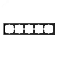ARTGALLERY рамка 5-постовая, универсальная, карбон Systeme Electric GAL001005