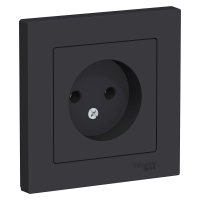 Розетка б/з, 16А Systeme Electric AtlasDesign Карбон ATN001040