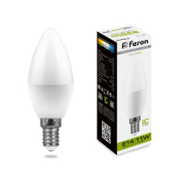 Лампа светодиодная LED 11вт E14 белый матовая свеча FERON LB-770 25942