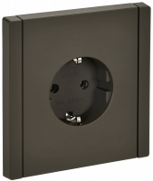 FORTE&PIANO Розетка 1-местная с заземлением без защитных шторок безвинтовое крепление 16А FP314 серый IEK FP-R11-16-1-K03