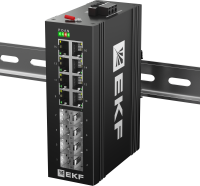 Коммутатор промышленный неуправляемый U-8GX/SFP-8GT, 8 портов 1000Base-X SFP, 8 портов 10/100/1000Base-T(X) RJ45, монтаж на динрейку TSX EKF TSX-U-8GX/SFP-8GT