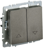 BRITE Выключатель жалюзи 10А ВС10-1-5-БрТБ темная бронза IEK BR-V15-0-10-K45