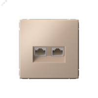 ARTGALLERY РОЗЕТКА двойная компьютерная RJ45+RJ45, кат. 5е, механизм, ПЕСОЧНЫЙ Systeme Electric GAL001285