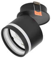 LIGHTING Светильник 4033 встраиваемый поворотный под лампу GX53 черный IEK LT-UVB0-4033-GX53-1-K02