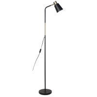 Торшер UML-T700 E27 BLACK напольный под лампу Е27 60W с регулировкой наклона Механический выключатель черный Uniel UL-00010185