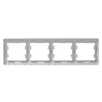 GLOSSA Рамка горизонтальная 4 поста алюминий Systeme Electric GSL000304