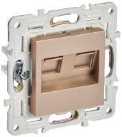 SKANDY Розетка компьютерная двойная RJ45 кат.5E SK-K03Sa песочный IEK SK-K20-1-K98