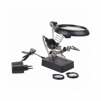 Держатель Третья рука с лупой х2.5 REXANT 12-0250