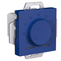 Термостат электрон. теплого пола с датчиком, 10A, механизм Systeme Electric AtlasDesign Аквамарин ATN001135