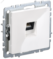BRITE Розетка компьютерная RJ45 кат.5E РК10-БрБ белый IEK BR-K10-1-K01