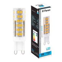 Лампа светодиодная LED 7вт 230в G9 дневной капсульная FERON LB-433 25768