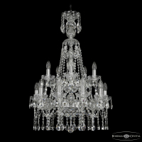 Подвесная люстра Bohemia Ivele Crystal 1413/10+5/200/XL-90/2d Ni