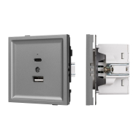 Механизм USB розетки Arlight SCT-TENDO-MUAC-PL-GR (5V, 3A, QC3) 054096