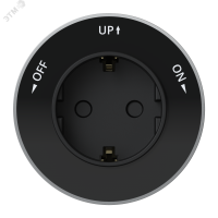 MultiTrack Розетка 2К+З круглая 16А/250В Антрацит Systeme Electric MTK13001B