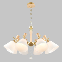 Подвесная люстра IMEX MD.6132-8-P-GD+WOOD