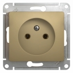 GLOSSA Розетка без заземления в рамку титан Systeme Electric GSL000441