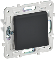 SKANDY Выключатель 1-клавишный 10А SK-V01G графит IEK SK-V10-0-10-K53