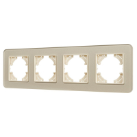 Рамка на 4 поста стеклянная Arlight FRM-OMALI-GS-4-GD 049703