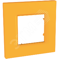 UNICA QUADRO Рамка 1 пост оранжевая Schneider Electric MGU4.702.29