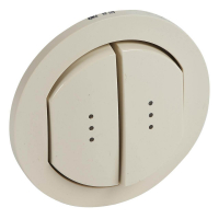 Лицевая панель Legrand Celiane переключателя двухклавишного с подсветкой слоновая кость 067824