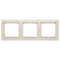Рамка 3-постовая Legrand Valena слоновая кость/золотой штрих 774153
