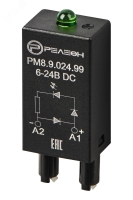 Модуль индикации и защиты, LED + Диод (+ A1), 6-24ВDC Релеон PM8902499