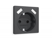 Лицевая панель для розетки с/з со шторками 2USB A+A Ambrella Volt Alfa AP9090