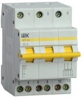 Выключатель-разъединитель трехпозиционный ВРТ-63 3P 25А IEK MPR10-3-025