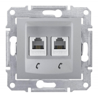 Розетка телефонная 2хRJ11 Schneider Electric Sedna SDN4201160