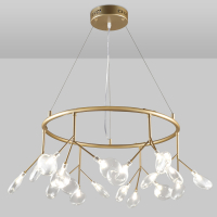 Подвесная люстра Natali Kovaltseva GRACE 75125/18С GOLD SATIN