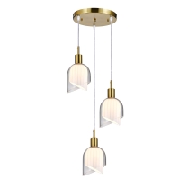 Подвесной светильник Indigo Rintocco 11074/3P Brass V000615