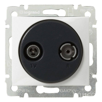 Розетка TV-R оконечная Legrand Valena белая 774433