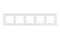 ATLASDESIGN NATURE 5-постовая РАМКА, НАТУРАЛЬНОЕ СТЕКЛО, БЕЛЫЙ Systeme Electric ATN360105