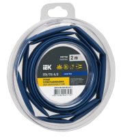 Трубка термоусадочная ТТУ нг-LS 4/2 синяя (2м/упак) IEK UDR12-004-002-002-K07-T