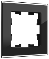 BRITE Рамка 1 пост РУ-1-2-БрЧ стекло черный IEK BR-M12-G-K02