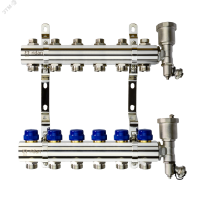 Коллекторная группа FHF-6R set 6 контуров 1' х 3/4' c воздухоотводчиками и кронштейнами Ридан 088U0706R